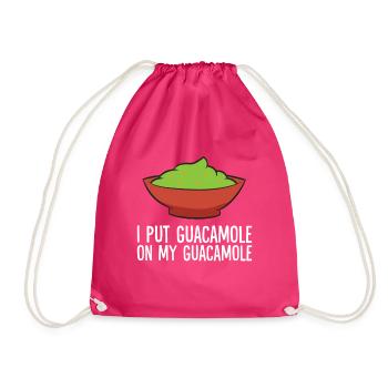 I Put Guacamole On My Guacamole Avocado - Drawstring Bag - fuchsia - Front