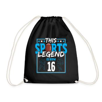 Cette légende du sport a maintenant 16 ans, le rugby à XV 16. - Sac de sport léger - noir - Devant