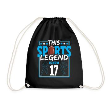 Cette légende du sport a maintenant 17 ans, le rugby à XV 17. - Sac de sport léger - noir - Devant