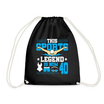 Cette légende du sport a maintenant 40 ans et nage - Sac de sport léger - noir - Devant