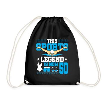 Cette légende du sport a maintenant 50 ans et nage - Sac de sport léger - noir - Devant