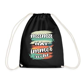 mama hat immer recht - Sac de sport léger - noir - Devant