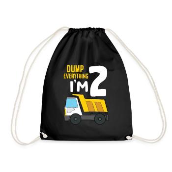 Dump Everything I’m 2 Anniversaire Construction 2ème - Sac de sport léger - noir - Devant