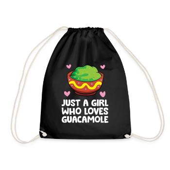 Nur ein Mädchen, das Guacamole liebt - Turnbeutel - Schwarz - Vorne
