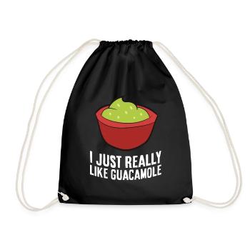 Guacamole Lover I Just Really Like Guacamole - Drawstring Bag - black - Front