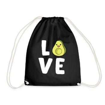 Avocado Lover Cute Avocado - Drawstring Bag - black - Front