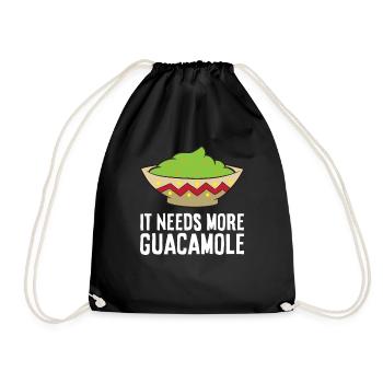 Avocado Lover It Needs More Guacamole - Drawstring Bag - black - Front