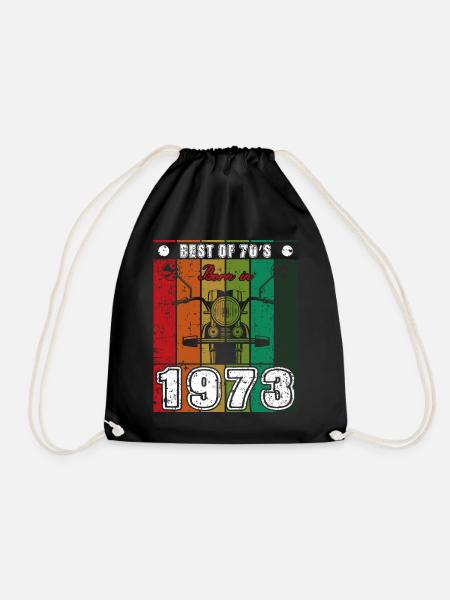 Best Of 70's Geboren 1973 Klassisches Motorrad - Turnbeutel - Schwarz