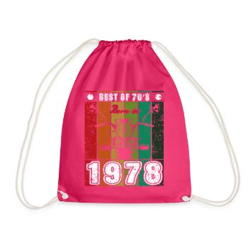 Le meilleur de la moto classique née des années 70 en 1978 - Sac de sport léger - fuchsia - Devant