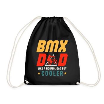 BMX Dad Wie ein normaler Dad, aber cooler, Vater - Turnbeutel - Schwarz - Vorne