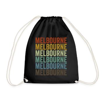 Melbourne Australie Retro Vintage - Sac de sport léger - noir - Devant
