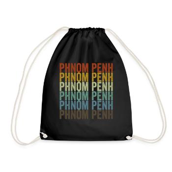 Phnom Penh Cambodge Rétro Vintage - Sac de sport léger - noir - Devant