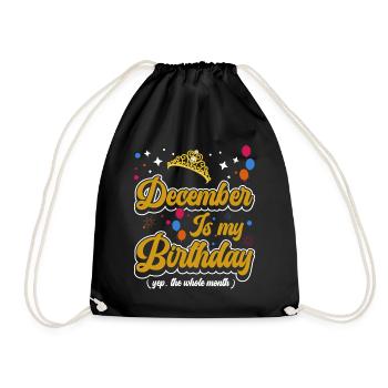 Décembre est mon anniversaire. La célébration de l' - Sac de sport léger - noir - Devant