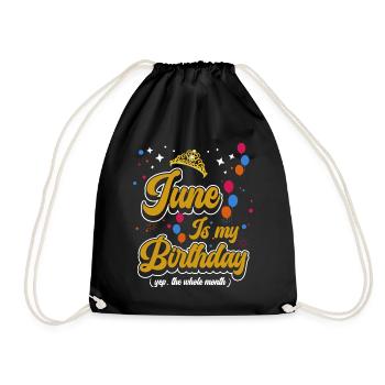 Juin est mon anniversaire. La célébration de l' - Sac de sport léger - noir - Devant