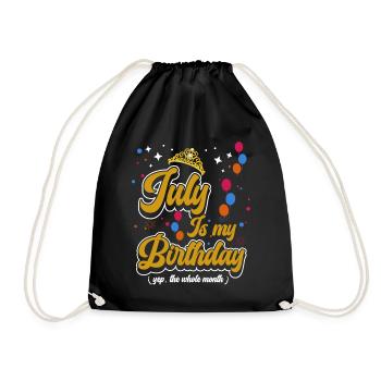 Juillet est mon anniversaire. La célébration de l' - Sac de sport léger - noir - Devant