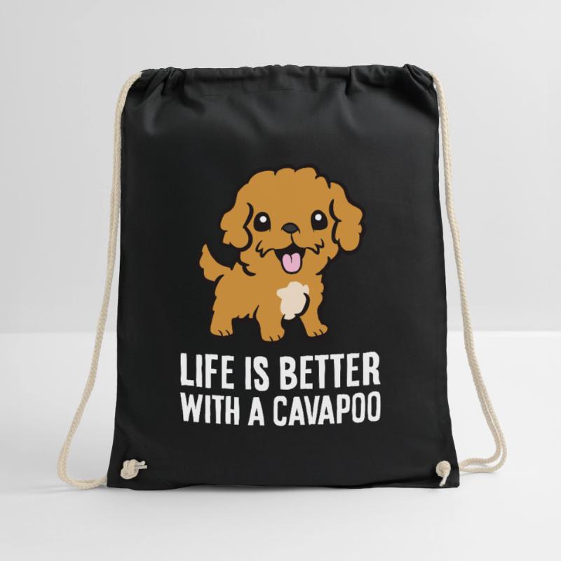 Cavapoo Pet Dog Life Is Better With A Cavapoo Drawstring Bag