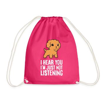 Cavapoo je t’entends, je n’écoute tout simplement pas - Sac de sport léger - fuchsia - Devant