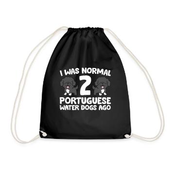 I Was Normal 2 Portuguese Water Dog Ago - Drawstring Bag - black - Front