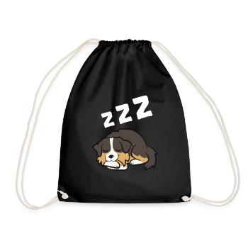 Berger australien endormi - Sac de sport léger - noir - Devant