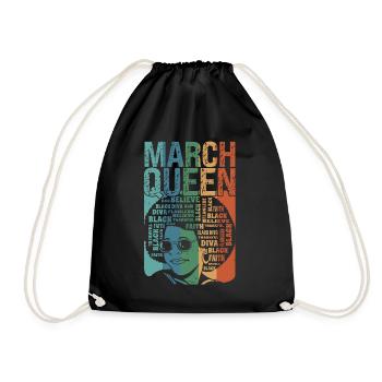 Mars, mois de la naissance de la Reine, célèbre le - Sac de sport léger - noir - Devant
