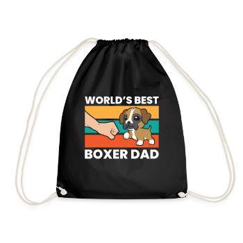 Boxer Dog Dad World's Best Boxer Dad - Turnbeutel - Schwarz - Vorne