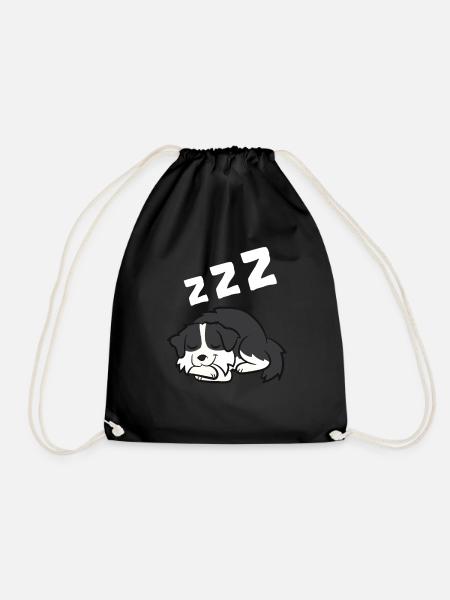 Border Collie Border Collie Hund Schlafender - Turnbeutel - Schwarz