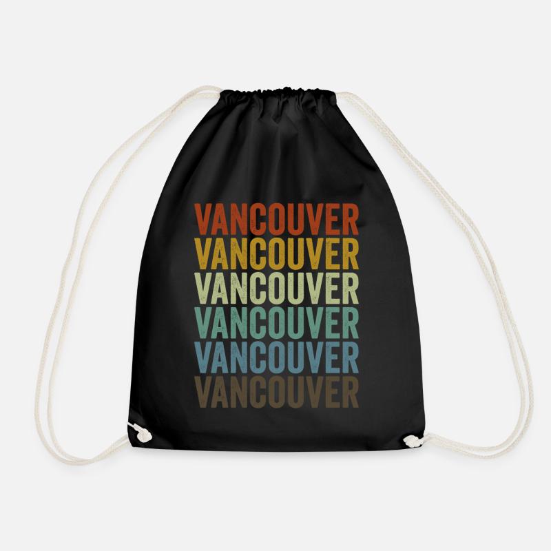 Vancouver Canada Rétro Vintage - Sac de sport léger - noir