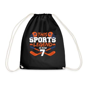 Diese Sportlegende Ist Jetzt 7, Eishockeyspiel 7. - Turnbeutel - Schwarz - Vorne