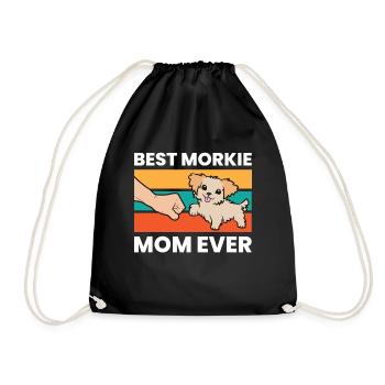 Beste Morkie-Mama aller Zeiten Haustier - Turnbeutel - Schwarz - Vorne