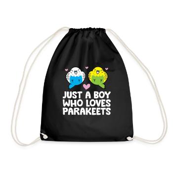 Juste un garçon qui aime les perruches Perruches - Sac de sport léger - noir - Devant