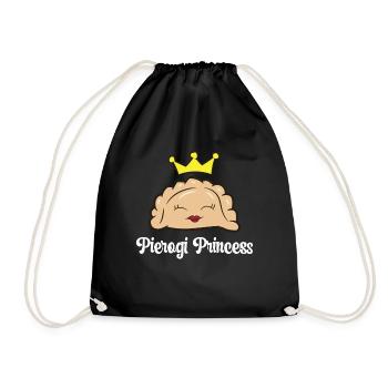 Pierogi Prinzessin Polen Essen Niedliche Pierogi - Turnbeutel - Schwarz - Vorne
