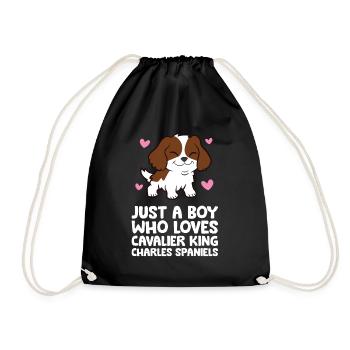 Un seul garçon, les Cavalier King Charles Spaniels - Sac de sport léger - noir - Devant