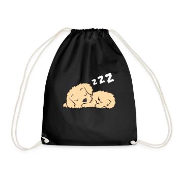 Morkie Sommeil Paresseux Morkie Pyjama Sommeil - Sac de sport léger - noir - Devant