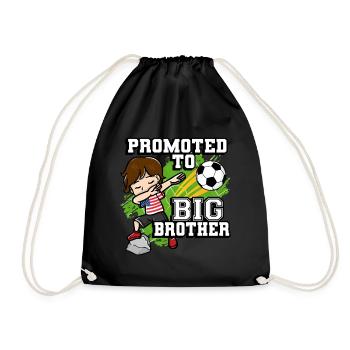 Befördert Zum Big Brother Fußballspieler American - Turnbeutel - Schwarz - Vorne
