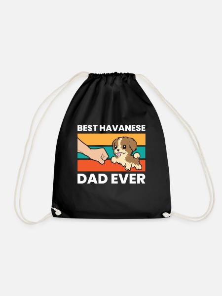 Best Havanese Dad Ever - Turnbeutel - Schwarz