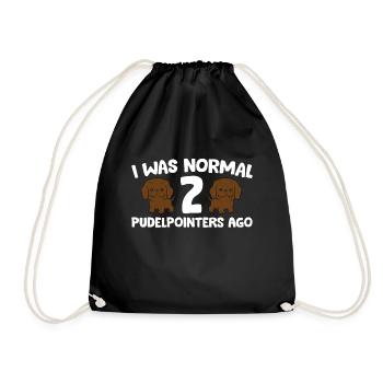 Propriétaire du pointeur de caniche J’étais normal 2 pointeurs de caniche - Sac de sport léger - noir - Devant