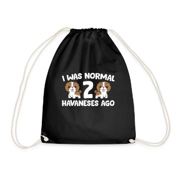 Propriétaire havanais J’étais normal il y a 2 Havaneses - Sac de sport léger - noir - Devant