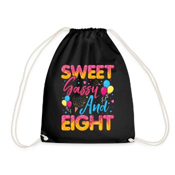 Sweet Sassy And Eight Sprinkles Delicious - Turnbeutel - Schwarz - Vorne