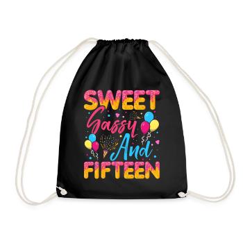 Sweet Sassy And Fifteen Sprinkles Delicious - Drawstring Bag - black - Front