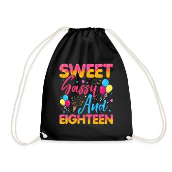 Sweet Sassy And Eighteen Sprinkles Delicious - Turnbeutel - Schwarz - Vorne