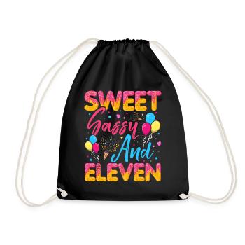 Sweet Sassy And Eleven Sprinkles Delicious - Turnbeutel - Schwarz - Vorne