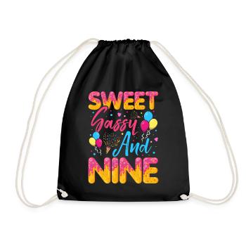 Sweet Sassy And Nine saupoudre un délicieux beignet - Sac de sport léger - noir - Devant