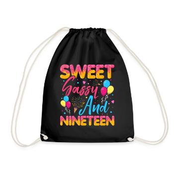 Sweet Sassy And Nineteen Sprinkles Delicious - Drawstring Bag - black - Front