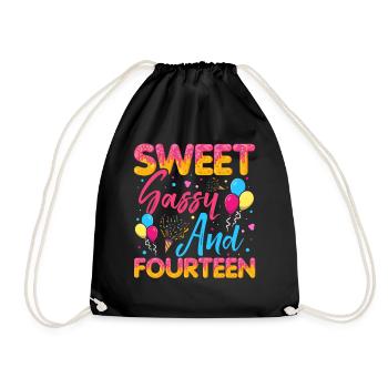 Sweet Sassy And Fourteen Sprinkles Delicious - Drawstring Bag - black - Front