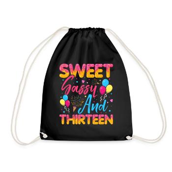 Sweet Sassy And Thirteen Sprinkles Delicious - Drawstring Bag - black - Front