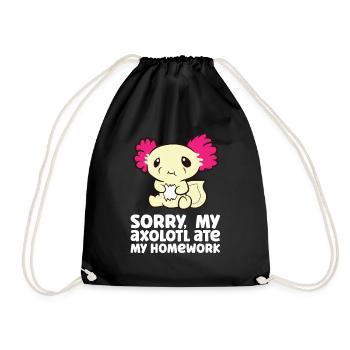 Axolotl Pet Homework Désolé Mon Axolotl a mangé Mon - Sac de sport léger - noir - Devant