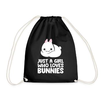 Juste une fille qui aime les lapins - Sac de sport léger - noir - Devant