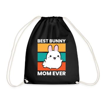 Meilleure maman jamais mignonne lapin maman - Sac de sport léger - noir - Devant