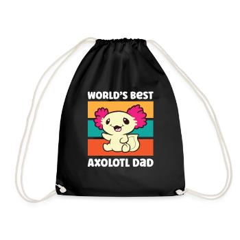 MeilleurS Mondes Axolotl Papa Père Papa Drôle Axolotl - Sac de sport léger - noir - Devant