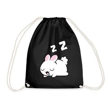 Lapin endormi Pyjama Lapin endormi - Sac de sport léger - noir - Devant